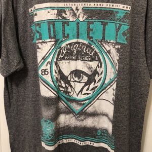 NWOT Men’s Society Short Sleeve T-shirt, XL, Gray